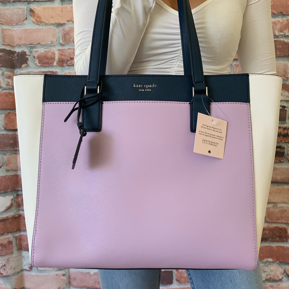 Kate Spade Large Cameron Shoulder Tote Lavender